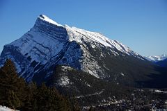 03 Mount Rundle and Tunnel Mountain Close Up From Viewpoint on Mount Norquay Road In Winter.jpg